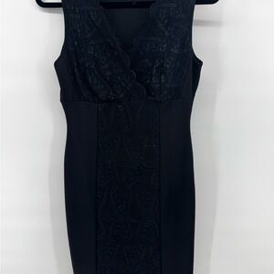 Daisy Fuentes bodycon Black Lace Mini Dress Sz M